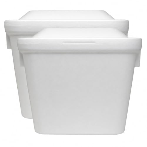 AUSSIECARE 2 Pack 28Qt Foam Cooler White Lightweight Portable Ice Chest for Camping Fishing Picnic Travel & Beverage Storage Fits Up to 24 Cans