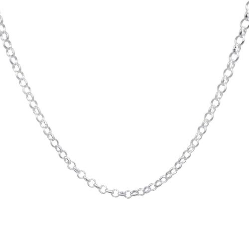 Silverly Sterling Silver Chunky Rolo Chain 5.3mm Thick - 16"