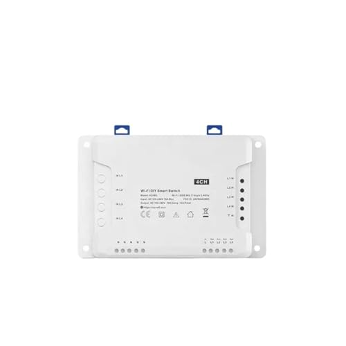 Interrupteur domotique WiFi 4 commutateurs pour éclairage intelligent et appareils 10A