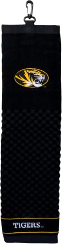 Image of Team Golf NCAA Missouri Tigers Embroidered Golf Towel Embroidered Golf-Towel, Checkered Scrubber Design, Embroidered-Logo (Pack of 6)