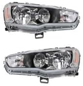 #US Replacement Part for NEW PAIR OF HALOGEN HEADLIGHTS COMPATIBLE For Mitsubishi LANCER GTS 2009-2014#lightoto9836