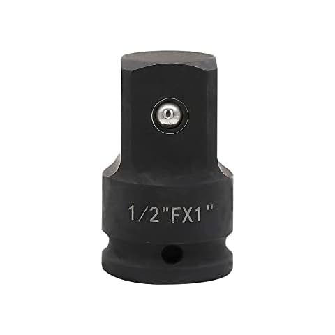 VictorsHome Impact Socket Adapter and Reducer 1/2 Inch Drive F to 1 Inch M, Chrome Molybdenum Steel Impact Driver Conversions Cover