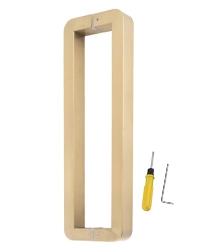 Poignée de porte push-pull dorée en acier inoxydable pour entrée de prestige