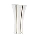 Deco 79 Ceramic Abstract Decorative Vase Ribbed Dimensional Folded Centerpiece Vase with Curvy Rim, Flower Vase for Home Decoration 8