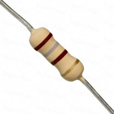 Image of BRANDED Carbon Film Resistor 1 /4 watt 4 Band Tolerance 5% - Total 100pcs Value (180 Ohms)
