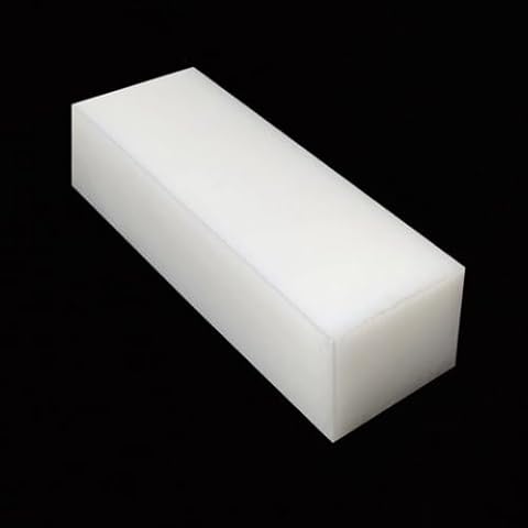 High-Density Polyethylene (HDPE) Plastic Block 2" x 3" x 6",HDPE Plastic Tapping Block for Machining,Home Improvements,DIY Projects (White) Cover
