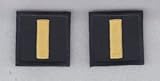 Generic LT Lieutenant GOLD on MIDNIGHT NAVY Rank Insignia Collar Lapel Patches (2 Pack) - 1.5' x 1.5' - Made in USA