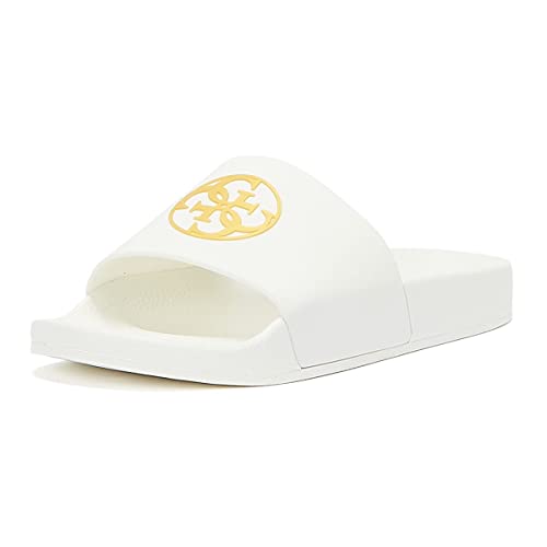 Guess 4G Logo Beach Womens White Slides-UK 4 / EU 37