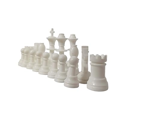 Image of Tima Durable Plastic Tournament Chess Pieces with Extra 2 Queens - Set of 34 Standard Size Chessmen Staunton Coins (3.75 inch Inch King Height Size)