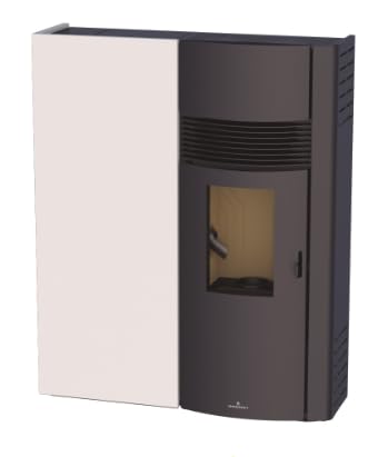 BRONPI ESTUFA DE PELLET ADRY MARFIL VERMICULITA Y HIERRO FUNDIDO BLANCO 11000 W 100 SQ METERS