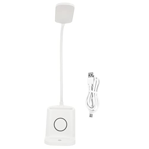 VILLCASE Lámpara de mesa con portalápices lámpara para oficina iluminación de escritorio para oficina en casa lámpara de escritorio de estudio lampara decorativa AbS blanco