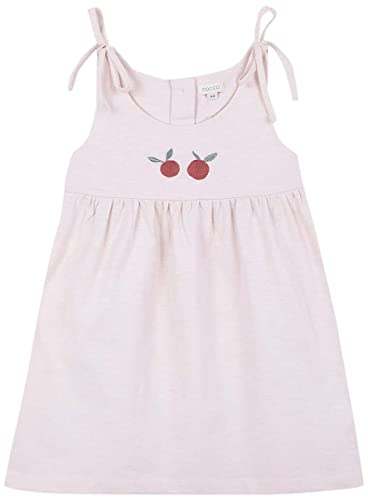 Gocco Vestido Bordados Naranjas, Rosa Claro, Regular para Niñas