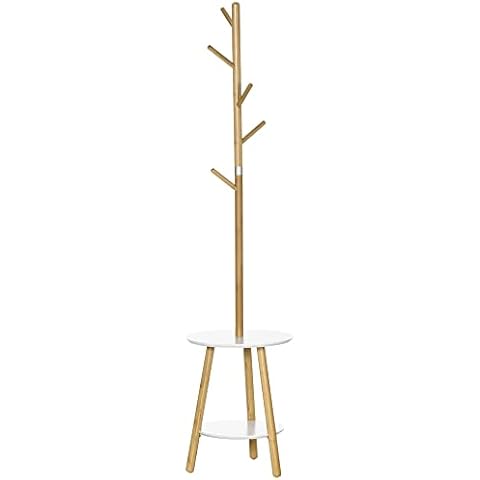 Porte-manteau HOMCOM en bambou Cover