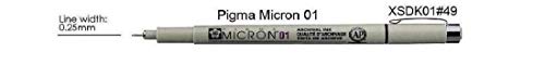 PIGMA MICRON Sakura 01 Nero. set 3 pezzi + 1