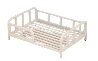 SIzlaho ペットベッド 鉄製フレーム 洗える 床置き 屋外用家具 地面から離れた場所に設置可能 鉄製アート 大型・中型 テディ フレンチブルドッグ ビションフリーゼ オールシーズン対応 ユニバーサルドッグハウス (ブラック,S【56*42*20】)