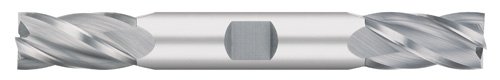 Titan TC13522 Solid Carbide End Mill, Double End, Regular Length, 4 Flute, 30 Degree Helix, Ball Nose, Uncoated, 11/32" Size, 3/8" Shank Diameter, 3-1/2" Overall Length, 3/4" Cutting Length