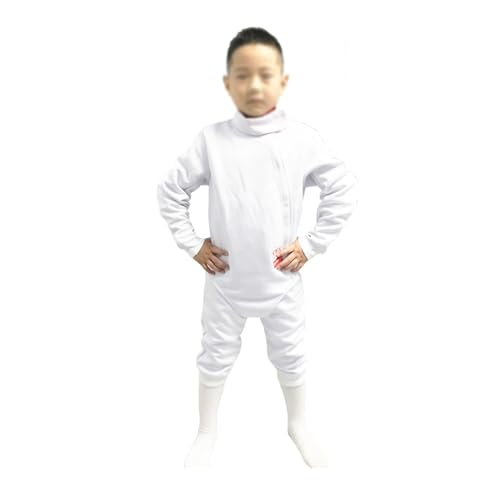WRYSQBHJYB 3-Piece Fencing Uniform, Fencing Suit, Vest/Pants/Jacket, Fencing Gear for Right Hand Fencer Athlet, 350N(46#)