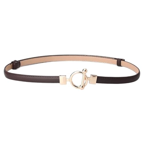 Skinny Belts, Waist Belt Women's Belts Round Buckle Dress Matching Jeans Simple Fashion Decorative