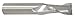 Carbide End Mill, 7/16" Diameter, 4 Flute, Single, 2-3/4", 0.090" Corner Radius, Uncoated