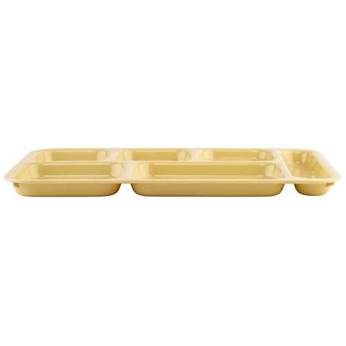 Plateau 6 compartiments TR-152-T en plastique marron clair x12 - 3