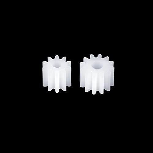 Image of MECCANIXITY Plastic Gear Wheel 10 Teeth 12 Teeth for Motor Gearbox Shaft Pack of 1 Set