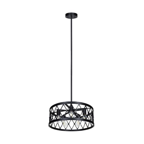 Sylvania 18" Pendant Round Light Fixture, 5-Bulb, Adjustable Height, Hardwire
