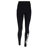 freddy - leggings sportivi 7/8 a vita alta con stampa floreale, donna, nero, small