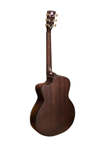 Image of Saga SF-600GC-SB Grand Concert Cutaway Acoustic Guitar (With Bag) (Sunburst)