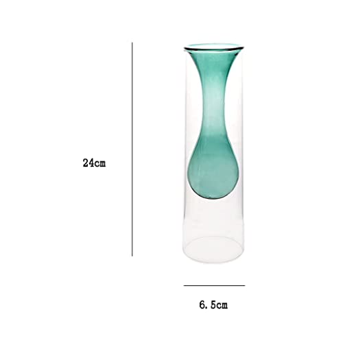 Vase double élégant et décoratif pour compositions de fleurs séchées - 3