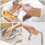 Image of 12pcs Natural Sponges for Dishes, Super Absorption Cleaning Sponges Kitchen Sponge, Non-Scratch Scouring Pads, Dual Sided Dish Sponge for Washing Pots Pans Sinks Stoves(Brown+White)