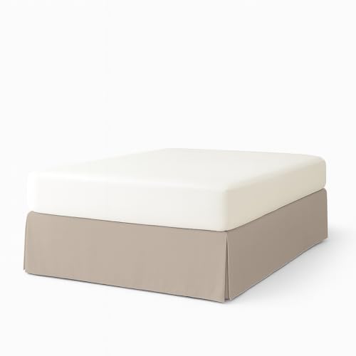 EasyCosy Cubre Canapé para Somier ATENEA – Faldón Cubrecanapé Cama 150x190/200 cm – Protector Base Canapé Ajustable – Tejido Color Beige Elegante y Lavable