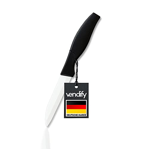 vendify Keramikmesser Hochwertig sehr scharf - 16 5 cm lang - Küchenmesser mit Keramikklinge - Obstmesser Schälmesser Kochmesser aus Keramik