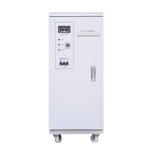 Estabilizador de Voltaje trifásico PNI SVT-10K con servomotor, 10000VA, 8000W, Regulador de Voltaje salida 380V, Estabilizador de Corriente con Protección contra el Circuito