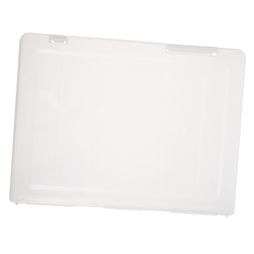 Operitacx 大容量クラフト紙収納ボックス 軽量耐久ファイル整理ケース オフィス家用透明ドキュメントオーガナイザー 書類類 学習資料保存用