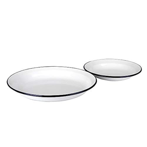 IBILI 912928 - Plato hondo de acero esmaltado vitrificado Blanca 28 cm