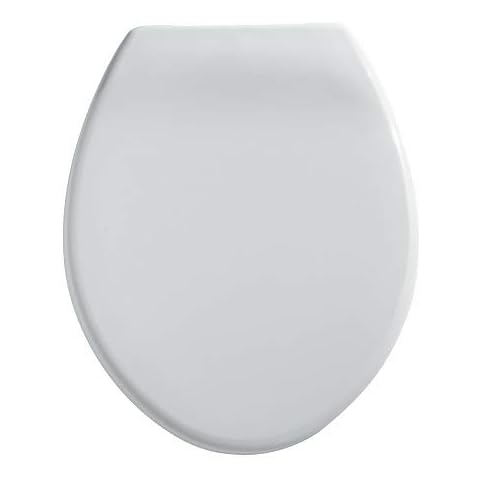 Twyford Option Oval White WC Toilet Seat Acrylic Bottom Fix Hinges Cover