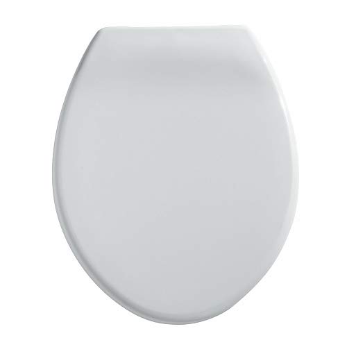 Twyford Option White Oval WC Toilet Seat Stainless Steel Bottom Fix Hinges