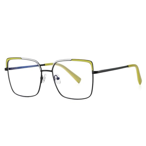 Lunettes anti-lumière bleue pour femmes avec monture métallique colorée