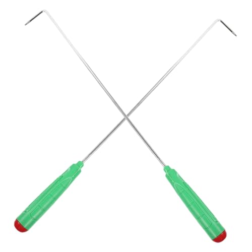 CONGARTENO 2pièces Tisonnier De Cheminée Robuste Avec Poignée Plastique Ergonomique Outil Camping Et Barbecue Pour Feu De Camp Intérieur Et Extérieur