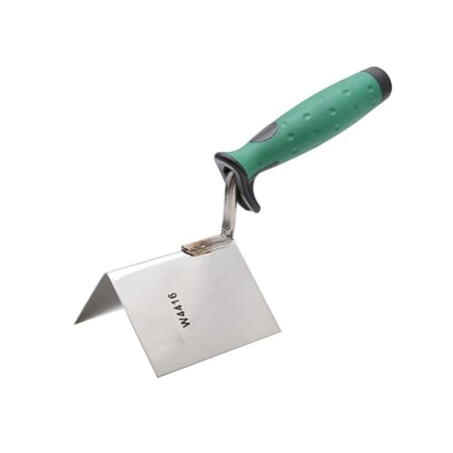 Hasaller Drywall Corner Plastering Tool Corner Trowel Set Professional Stainless Steel Inner and Outer Corner Trowel Lining Plastering Trowel Angled Hand Tool for Home and Industrial(Outside 1PC)