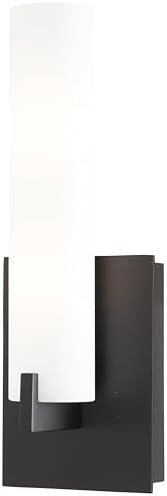 GEORGE KOVACS P5040-66A Kovacs Wall Sconce, 2-Light, 120 Total Watts, 13.25-in H x 4.75-in W, Coal Black