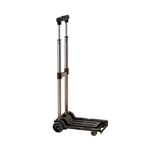 Javoryxh Carretilla De Mano Plegable Pequeña De Aluminio Carrito Portátil Resistente Adecuado para Fácil Transporte Y Almacenamiento Compradores Ocupados Carrito para Actividades Aire Libre