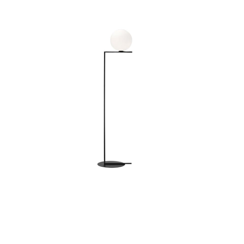 EINES Floor Lamp Tall Lamp Floor Lamp Simple Spherical Glass Living Room Bedroom Study Lamp Vertical Industrial Lights(A)