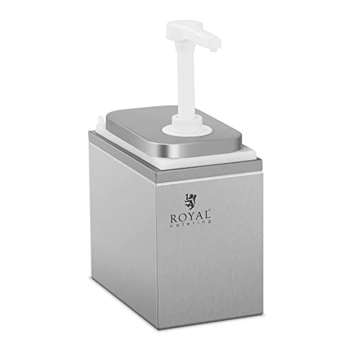 Royal Catering RCDI-2L Saucenspender Pumpstation Pumpspender Senfspender Dosierspender 1 Pumpen 1 L