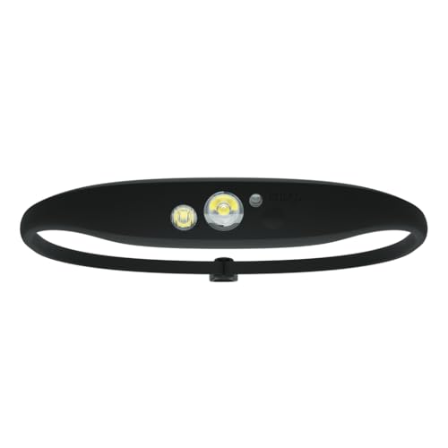KNOG Quokka 150 LED Headlamp - Lightweight, USB Rechargeable Running Headlamp with 20m Beam, IP65 Water Resistant, Silicone Strap, 3 Light Modes for Camping, DIY & Outdoors, Midnight Black