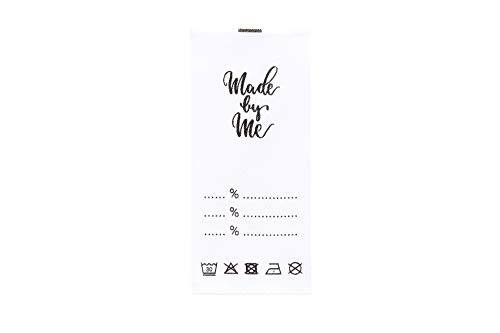 DORTEX Profi-Pflegeetiketten 'Made by Me' zum Einnähen - 35 x 80 mm - 20 Stück