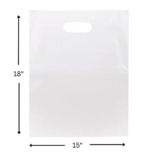 Clearbags H1518CL1A 100 Clear Handle Bags 15X18 thumb #1