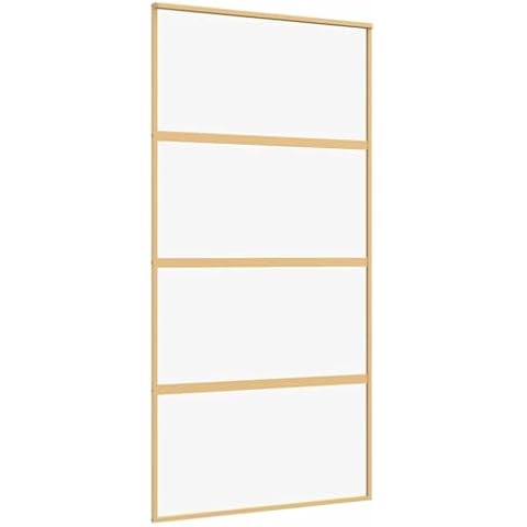 vidaXL Sliding Door with Clear ESG Glass Cover