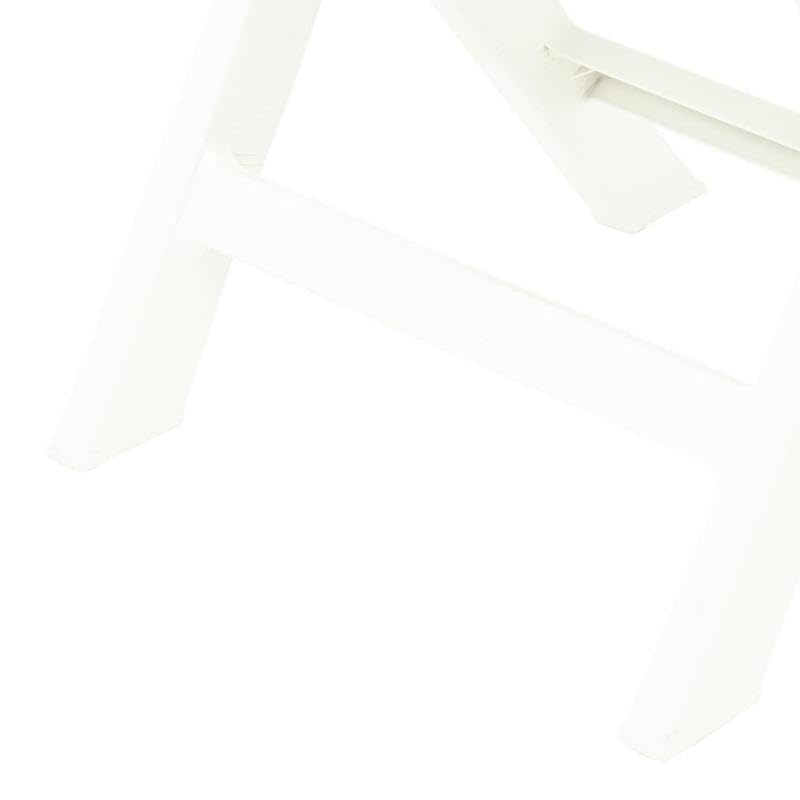Sillas de jardín plegables 2 unidades, plástico blanco, ligeras y resistentes a la intemperie, perfectas para balcón, terraza o jardín, ahorro de espacio y fácil de limpiar