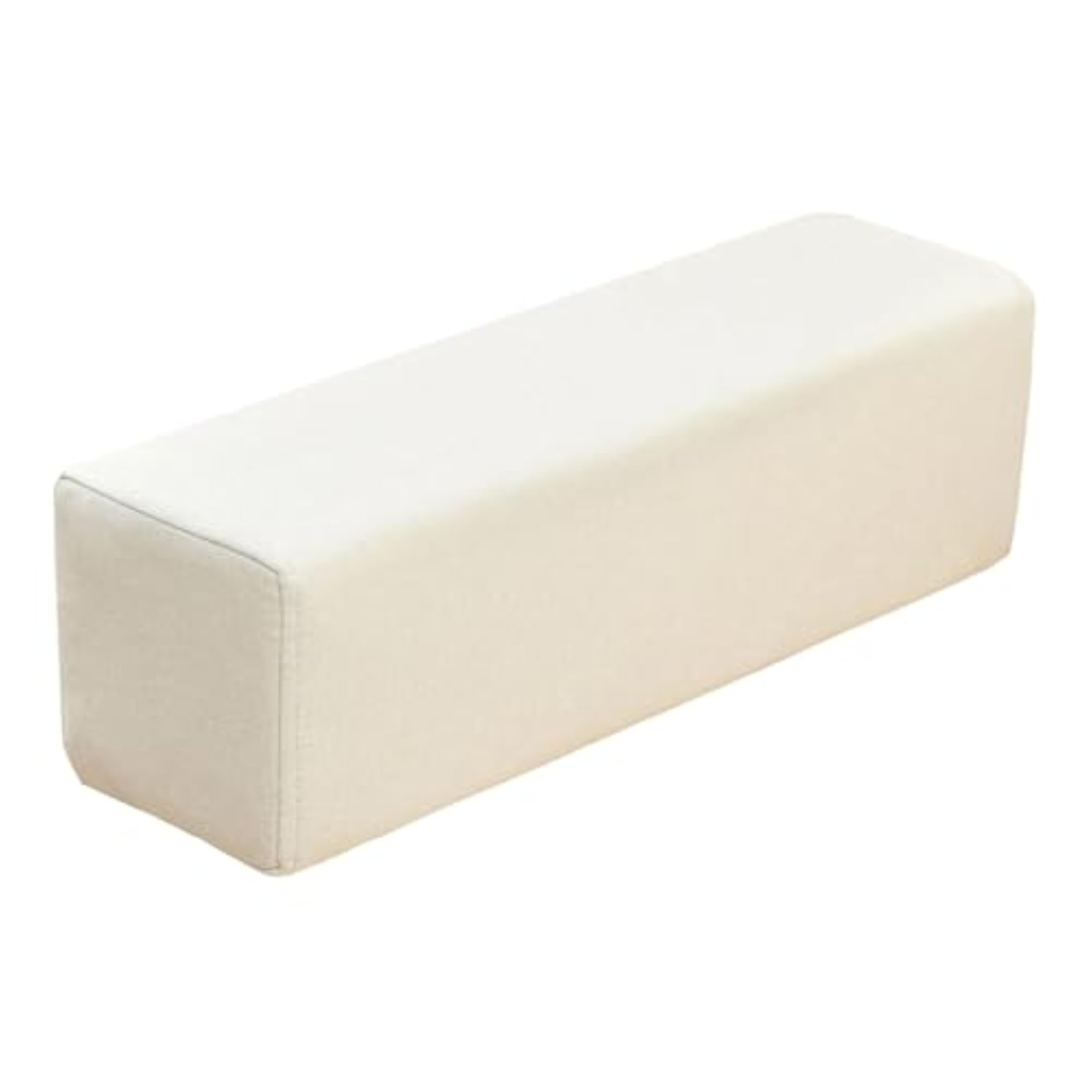 Couch Side Arm Rest Pillow, Beige White